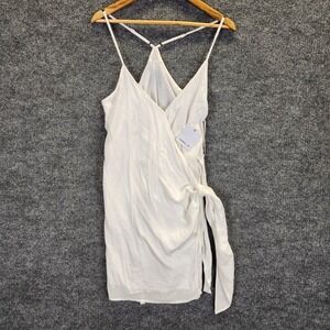 O'Neill Dress Womens Medium White Wrap Tie Strappy Lined Beach Cover Up